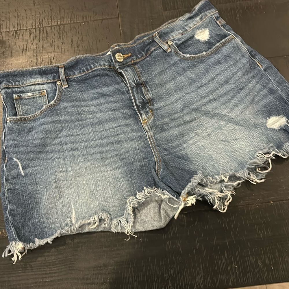 Loft Cutoff Denim Jean Stretch Distressed Shorts 32 14​​​​​